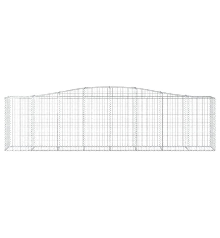 Paniers à gabions arqués 20 pcs 400x50x100/120 cm Fer galvanisé