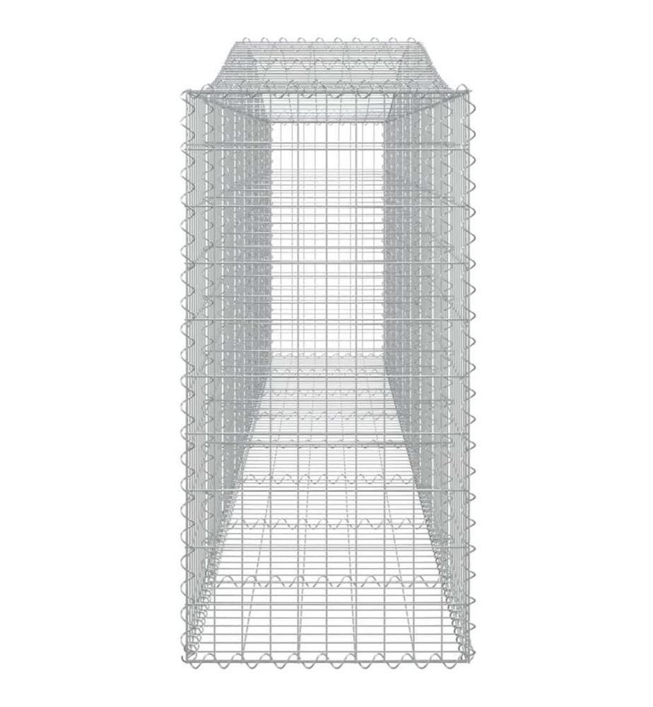 Paniers à gabions arqués 20 pcs 400x50x100/120 cm Fer galvanisé