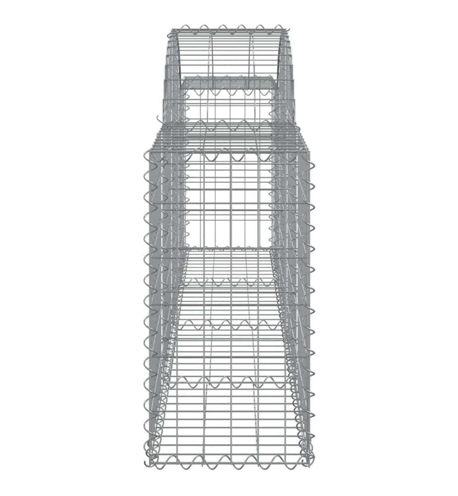 Paniers à gabions arqués 10 pcs 200x30x60/80 cm Fer galvanisé