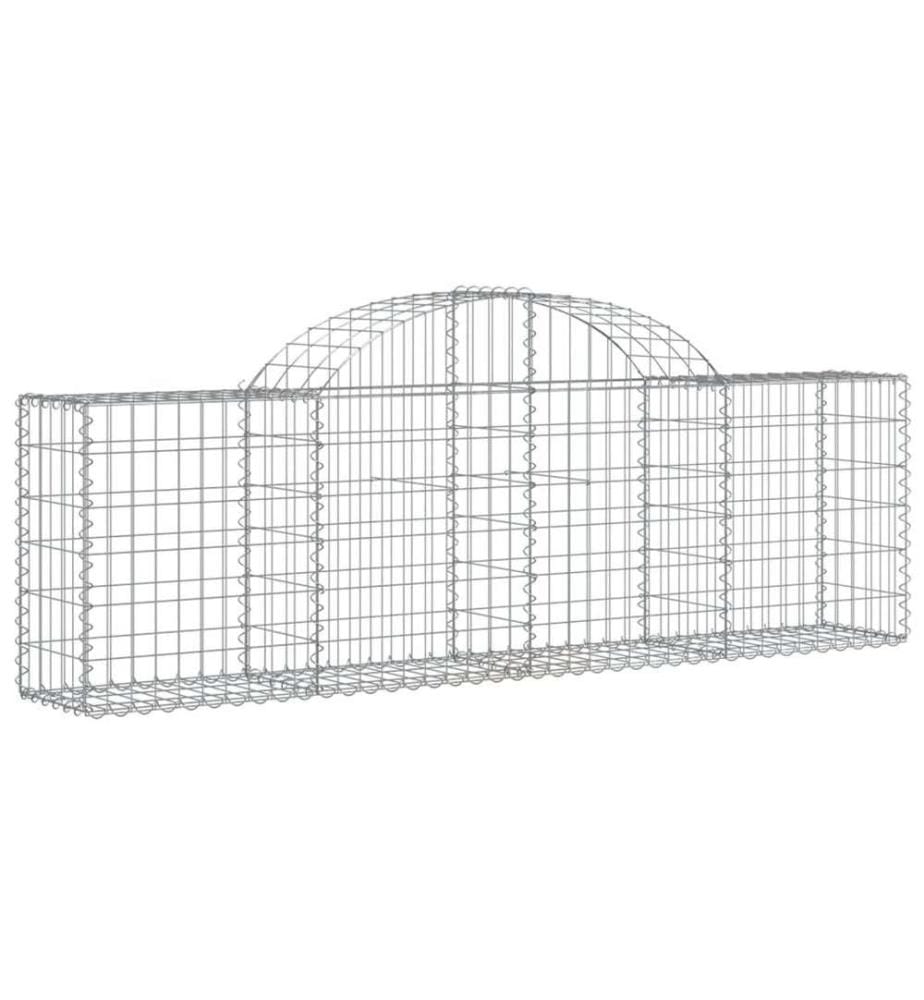 Paniers à gabions arqués 11 pcs 200x30x60/80 cm Fer galvanisé