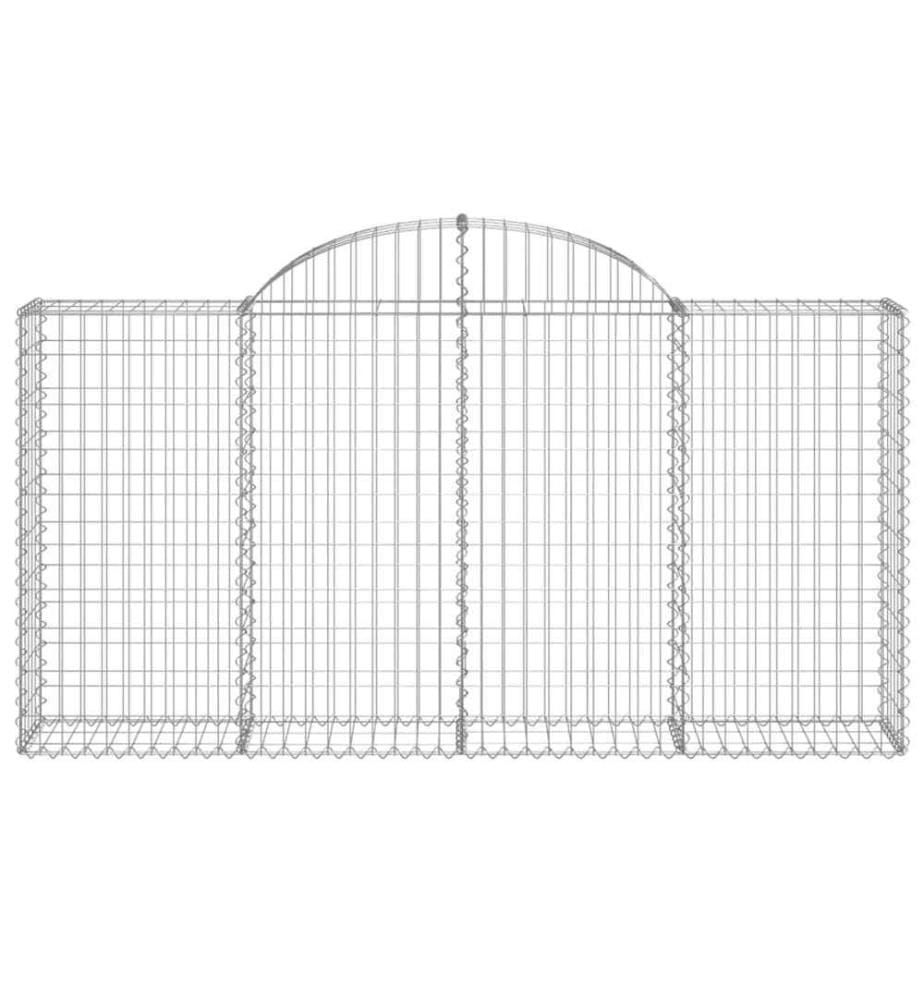 Paniers à gabions arqués 10 pcs 200x30x100/120 cm Fer galvanisé