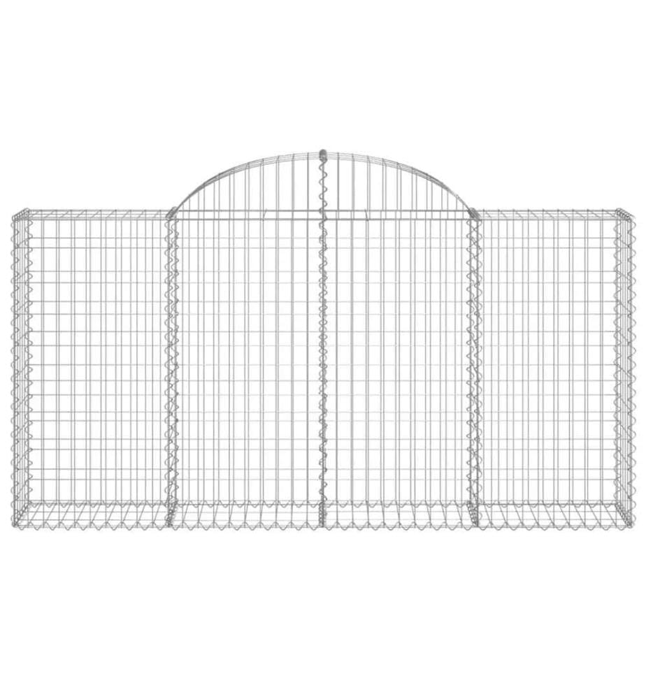 Paniers à gabions arqués 11 pcs 200x30x100/120 cm Fer galvanisé