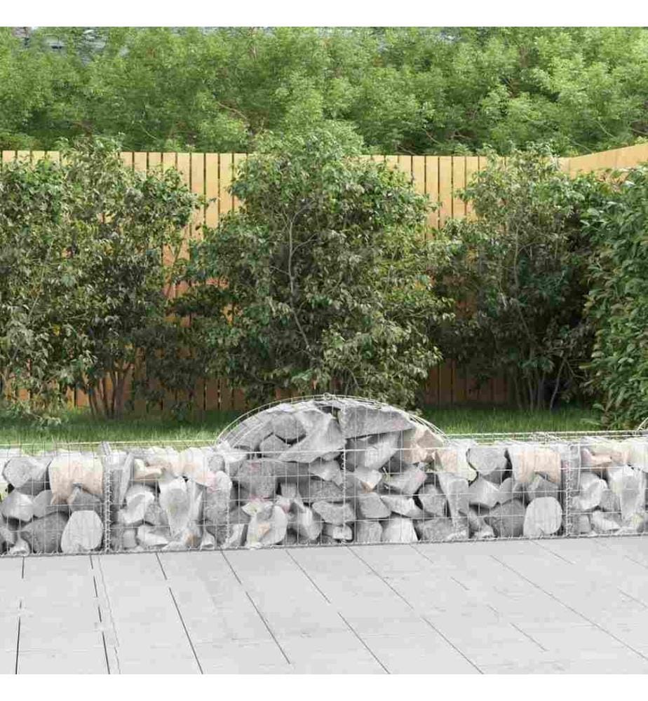 Paniers à gabions arqués 12 pcs 200x50x40/60 cm fer galvanisé