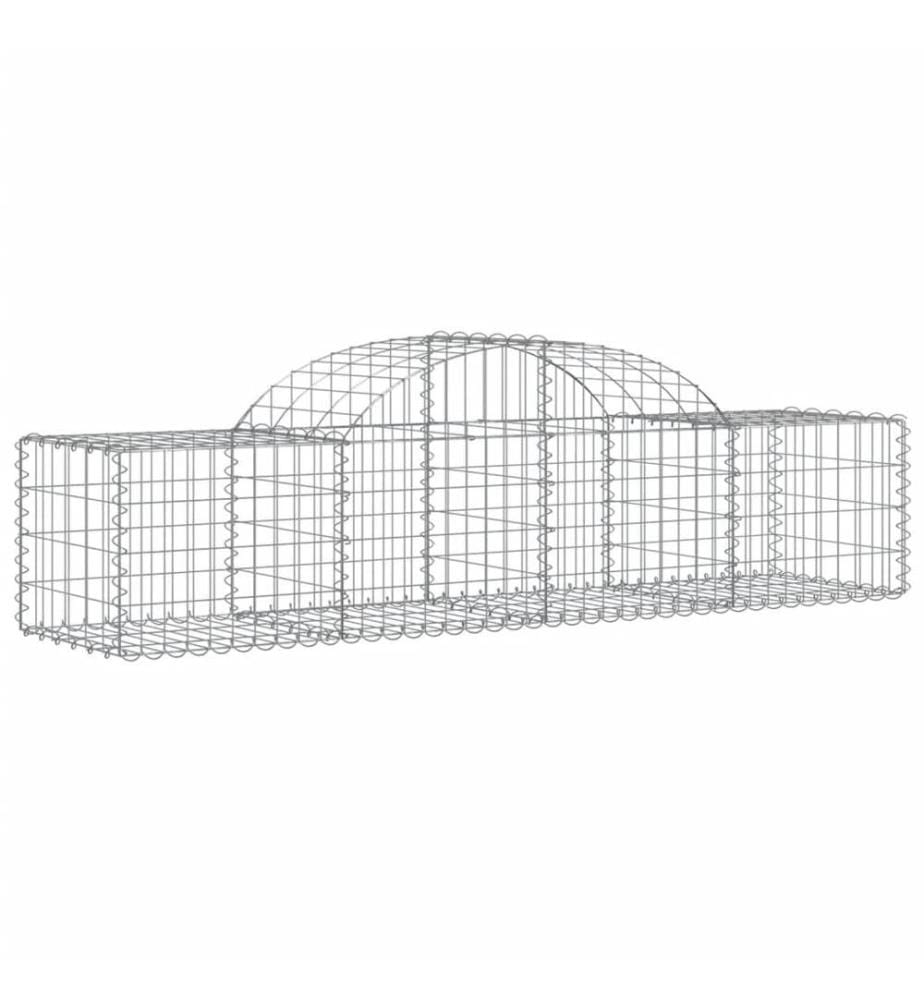 Paniers à gabions arqués 12 pcs 200x50x40/60 cm fer galvanisé