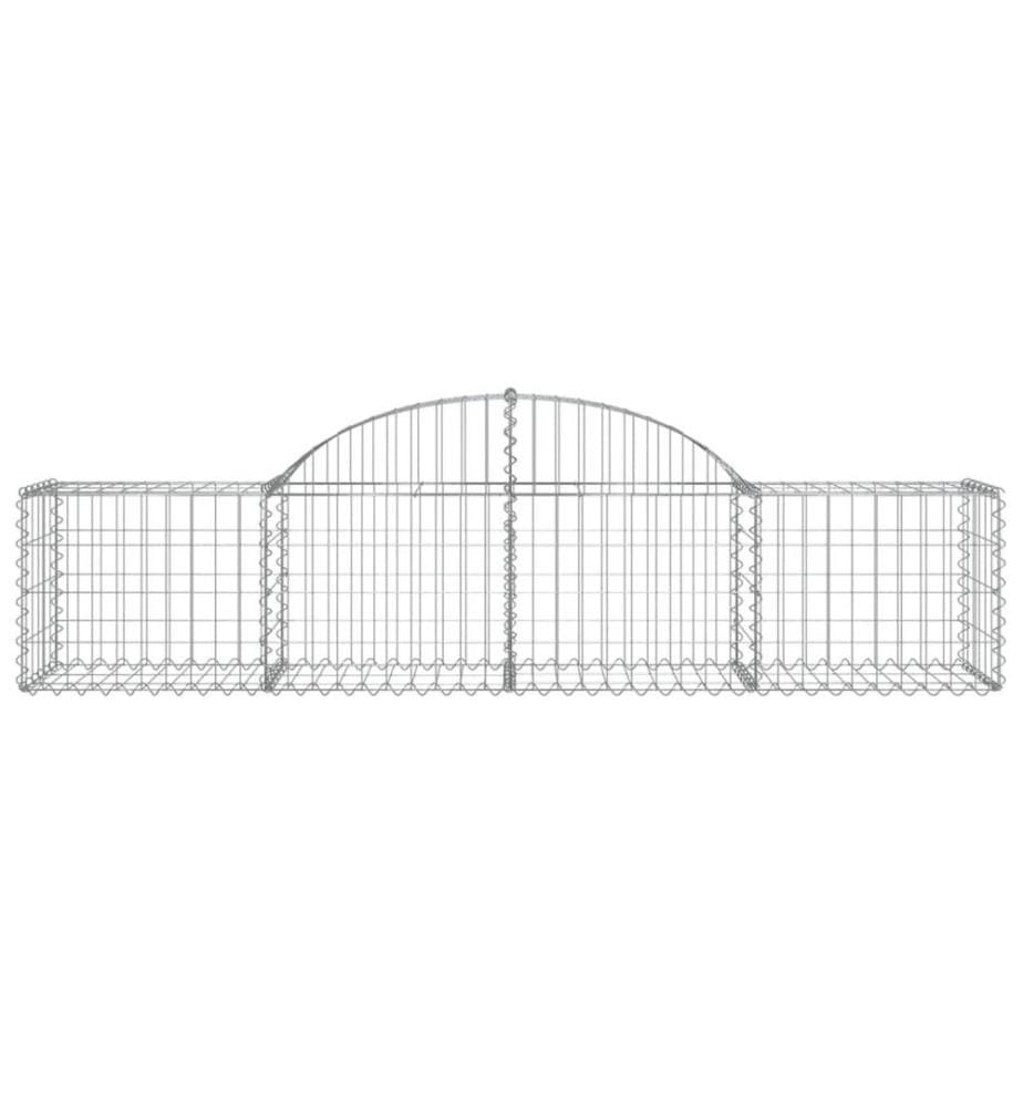 Paniers à gabions arqués 12 pcs 200x50x40/60 cm fer galvanisé