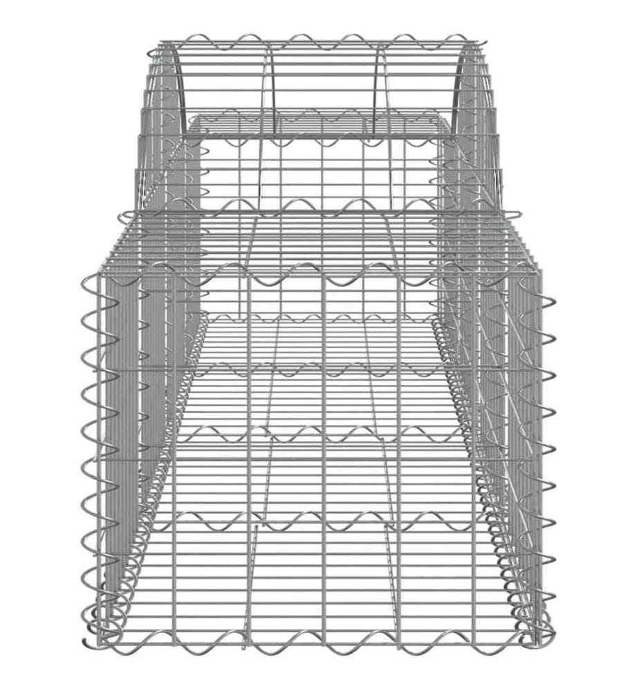 Paniers à gabions arqués 12 pcs 200x50x40/60 cm fer galvanisé