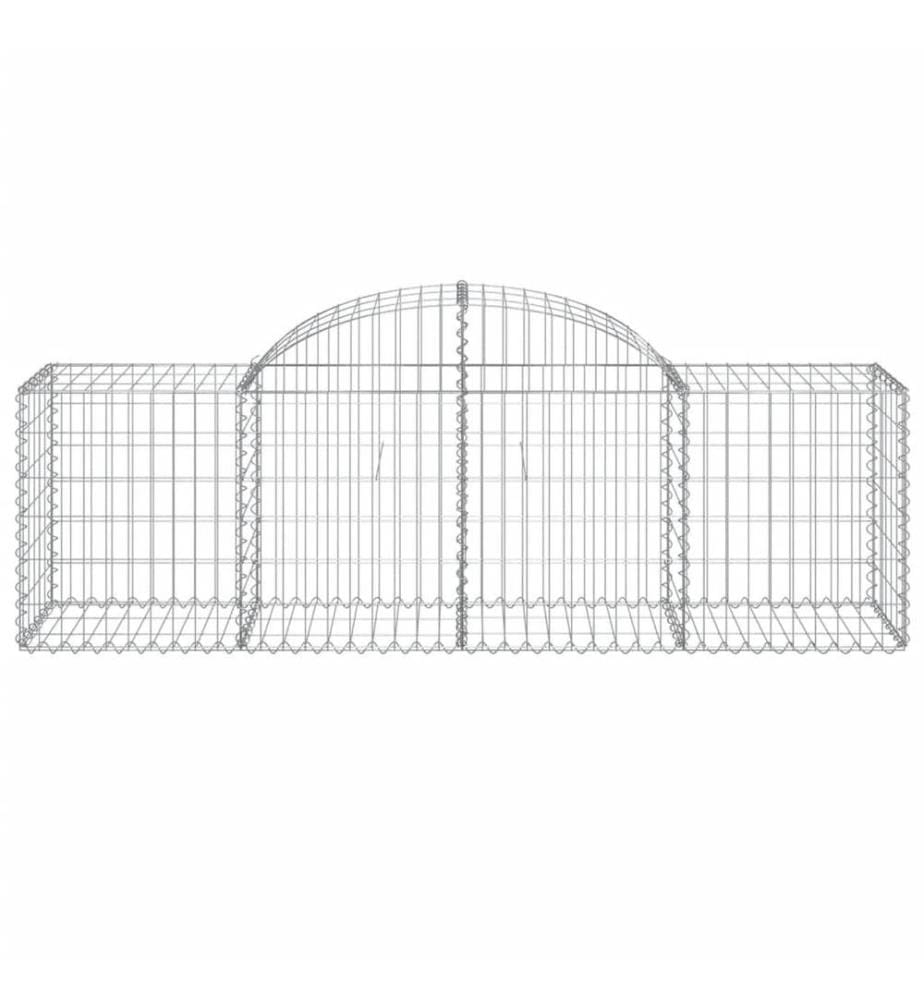 Paniers à gabions arqués 40 pcs 200x50x60/80 cm fer galvanisé