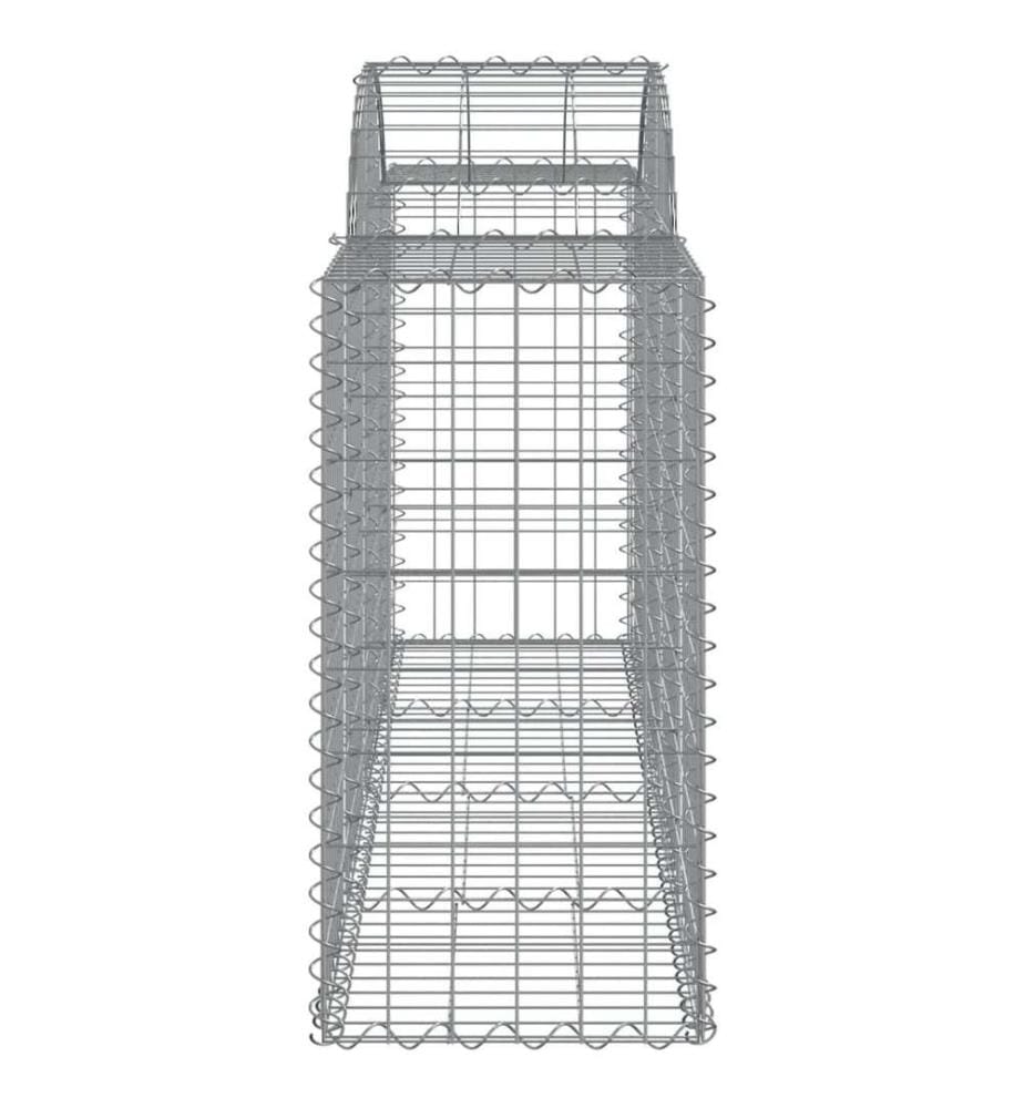 Paniers à gabions arqués 50 pcs 200x50x80/100 cm Fer galvanisé