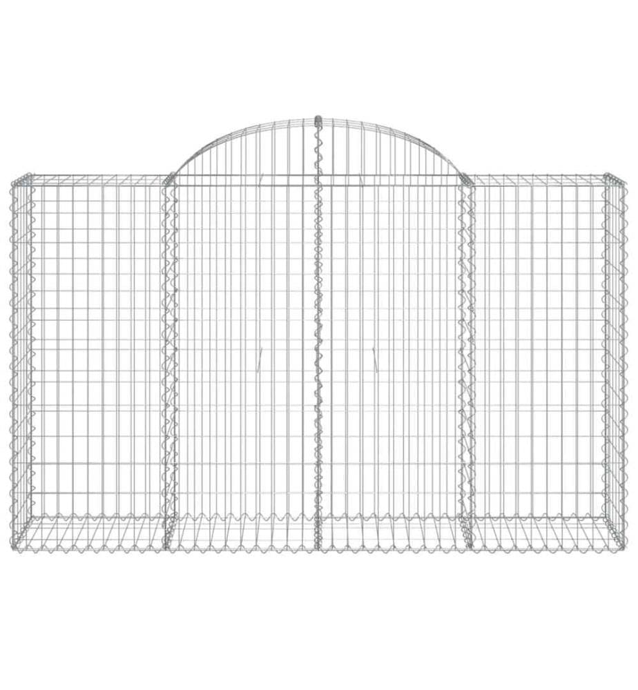 Paniers à gabions arqués 8 pcs 200x50x120/140 cm Fer galvanisé