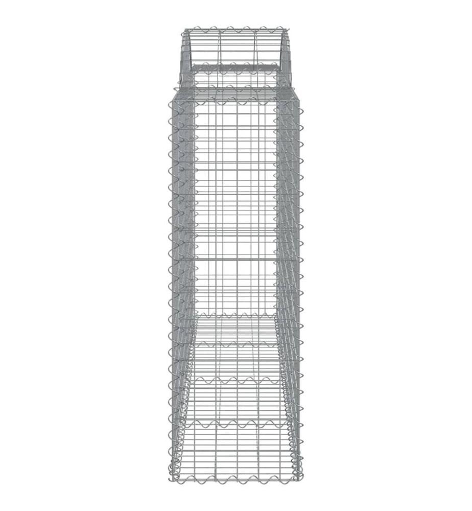 Paniers à gabions arqués 8 pcs 200x50x120/140 cm Fer galvanisé