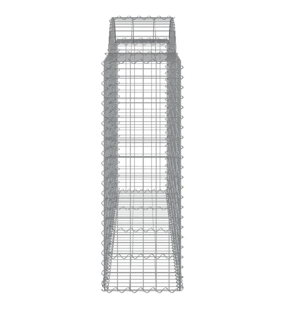 Paniers à gabions arqués 40 pcs 200x50x120/140 cm Fer galvanisé
