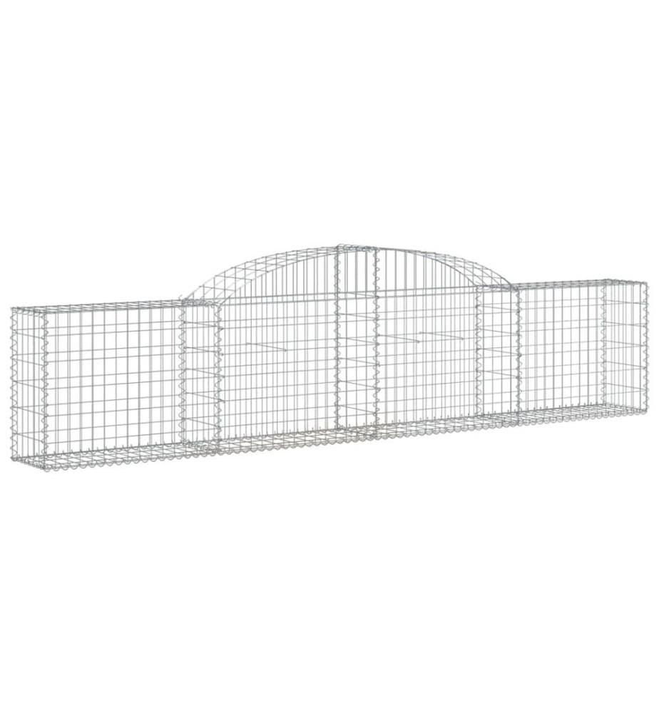 Paniers à gabions arqués 4 pcs 300x30x60/80 cm Fer galvanisé