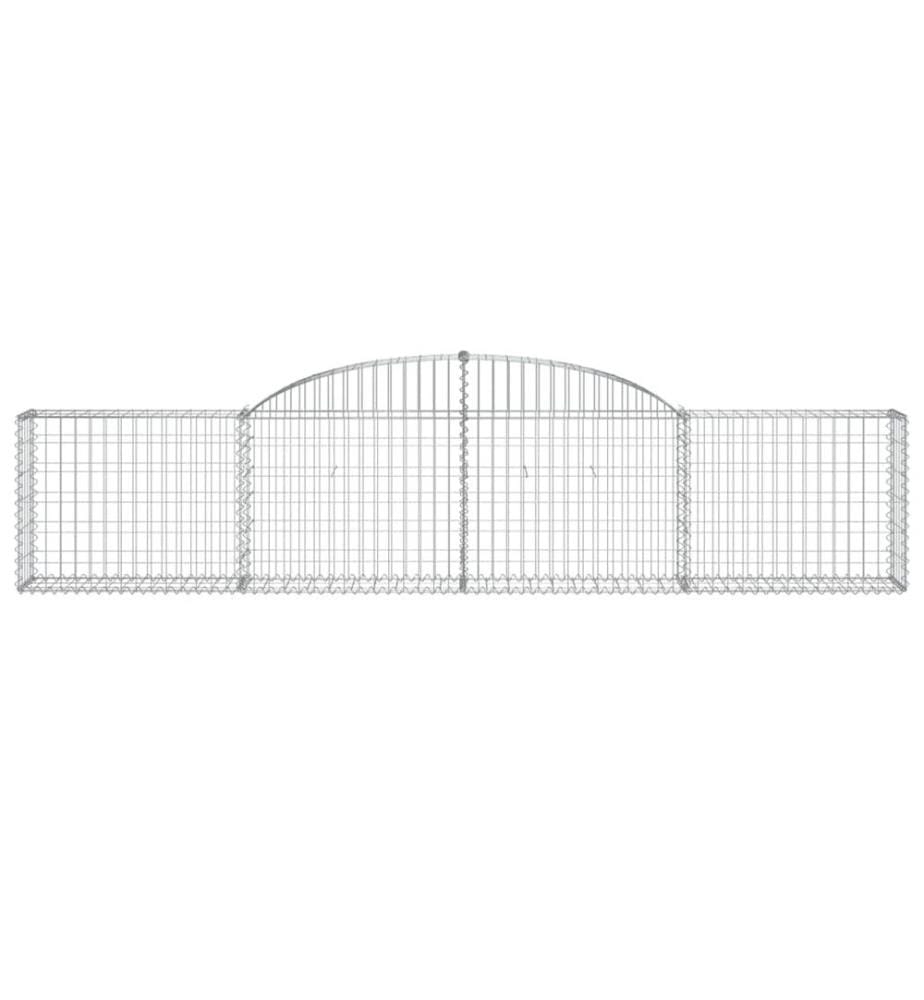 Paniers à gabions arqués 13 pcs 300x30x60/80 cm Fer galvanisé