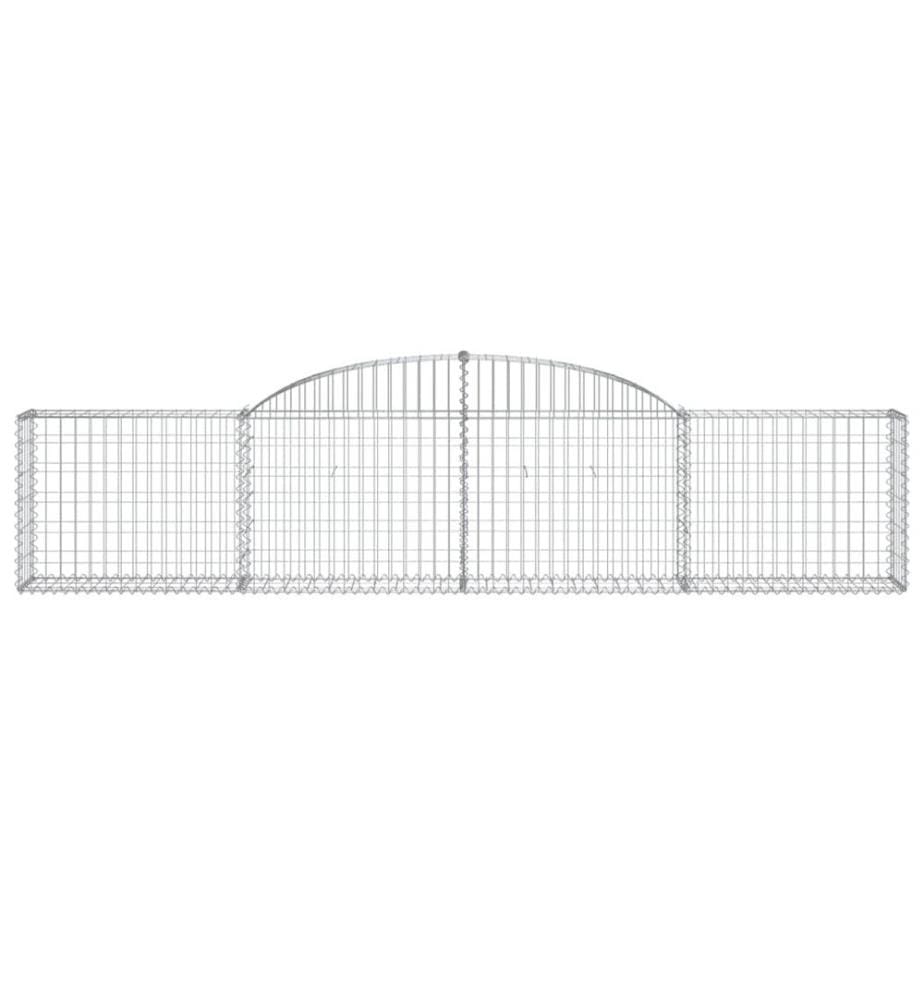 Paniers à gabions arqués 15 pcs 300x30x60/80 cm Fer galvanisé