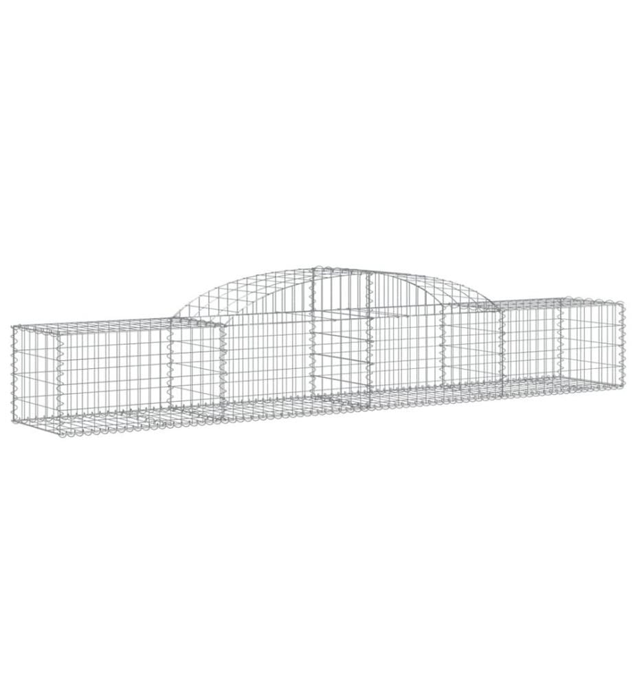 Paniers à gabions arqués 11 pcs 300x50x40/60 cm fer galvanisé