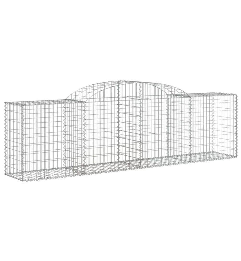 Paniers à gabions arqués 5 pcs 300x50x80/100 cm fer galvanisé