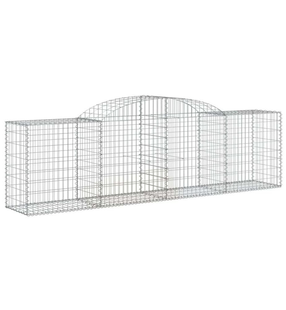 Paniers à gabions arqués 7 pcs 300x50x80/100 cm fer galvanisé