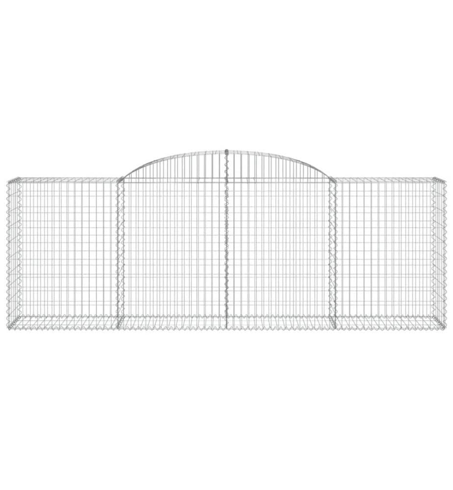 Paniers à gabions arqués 7 pcs 300x50x100/120 cm fer galvanisé