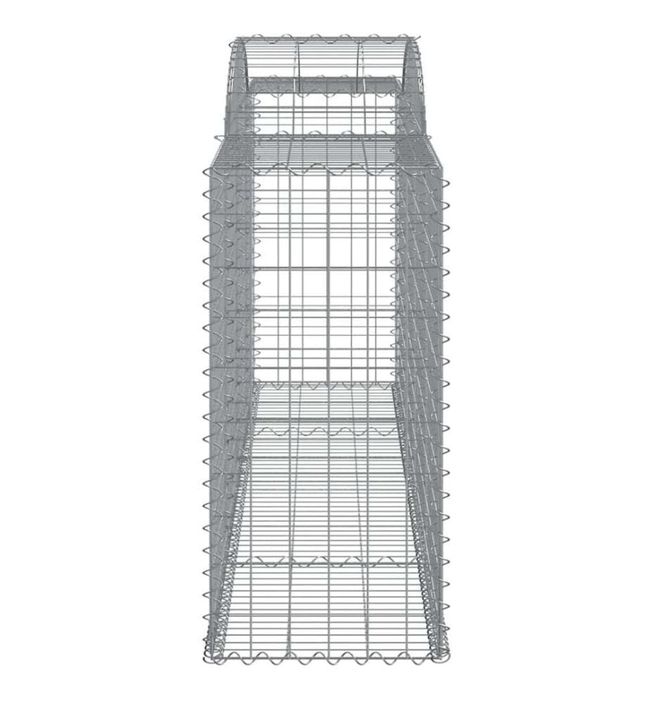 Paniers à gabions arqués 7 pcs 300x50x100/120 cm fer galvanisé