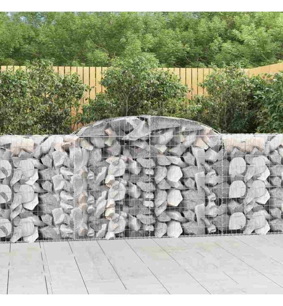 Paniers à gabions arqués 8 pcs 300x50x100/120 cm fer galvanisé