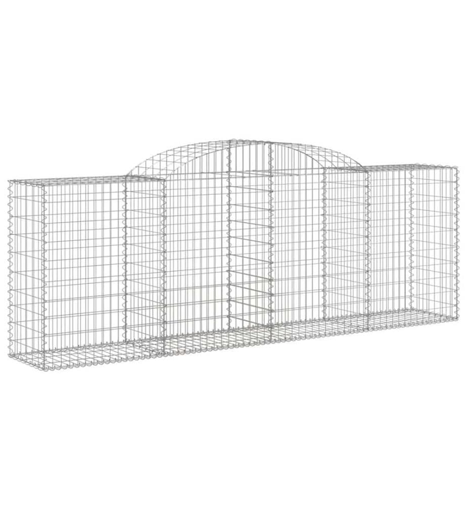 Paniers à gabions arqués 9 pcs 300x50x100/120 cm fer galvanisé