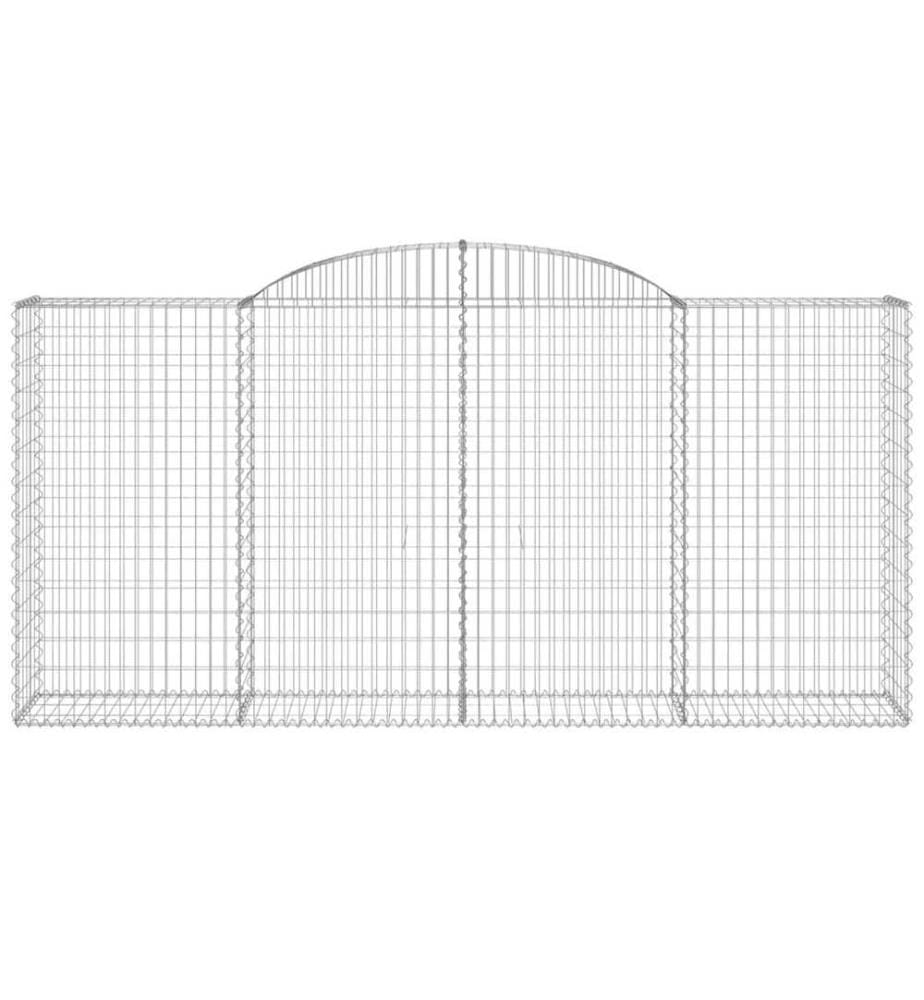 Paniers à gabions arqués 11 pcs 300x50x140/160 cm fer galvanisé