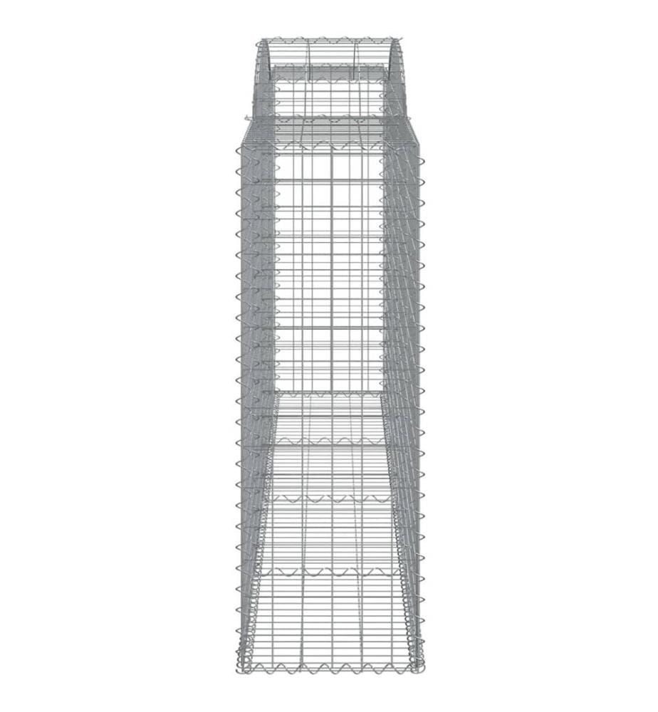 Paniers à gabions arqués 11 pcs 300x50x140/160 cm fer galvanisé
