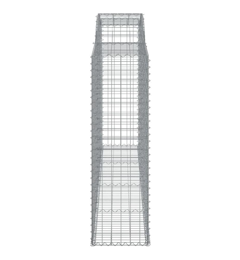 Paniers à gabions arqués 13 pcs 300x50x160/180 cm fer galvanisé