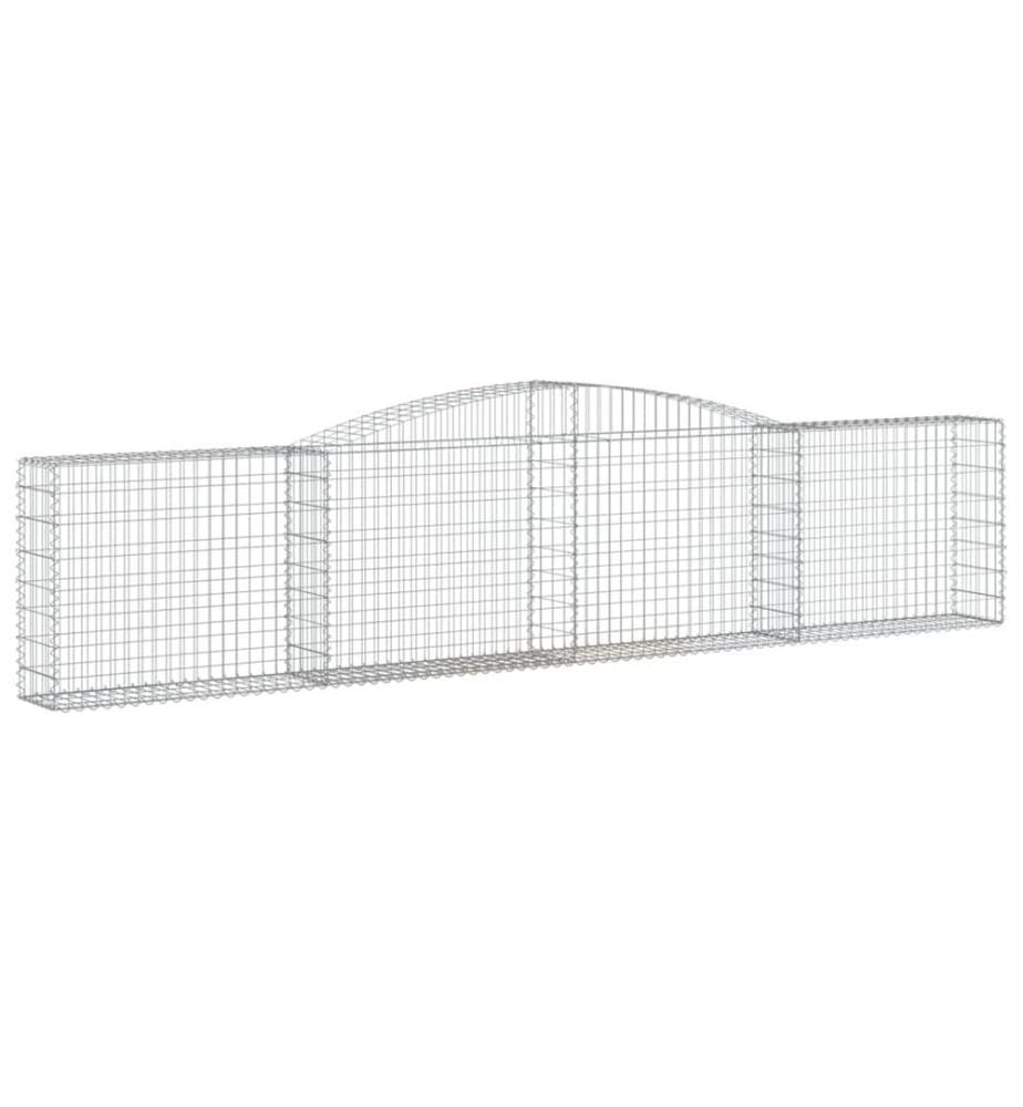 Paniers à gabions arqués 7 pcs 400x30x80/100 cm Fer galvanisé