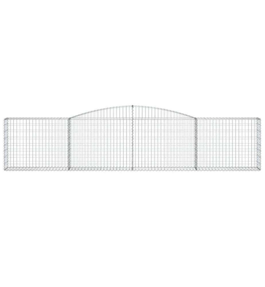 Paniers à gabions arqués 7 pcs 400x30x80/100 cm Fer galvanisé