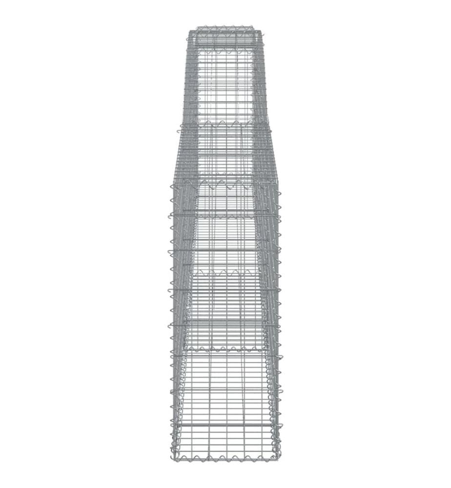 Paniers à gabions arqués 7 pcs 400x30x80/100 cm Fer galvanisé