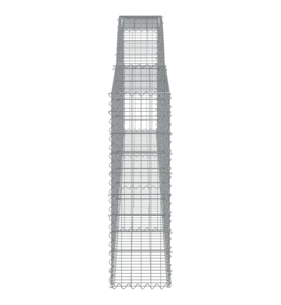 Paniers à gabions arqués 20 pcs 400x30x100/120 cm Fer galvanisé