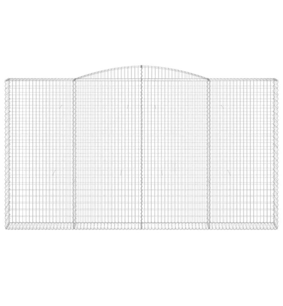 Paniers à gabions arqués 7 pcs 400x30x220/240 cm Fer galvanisé