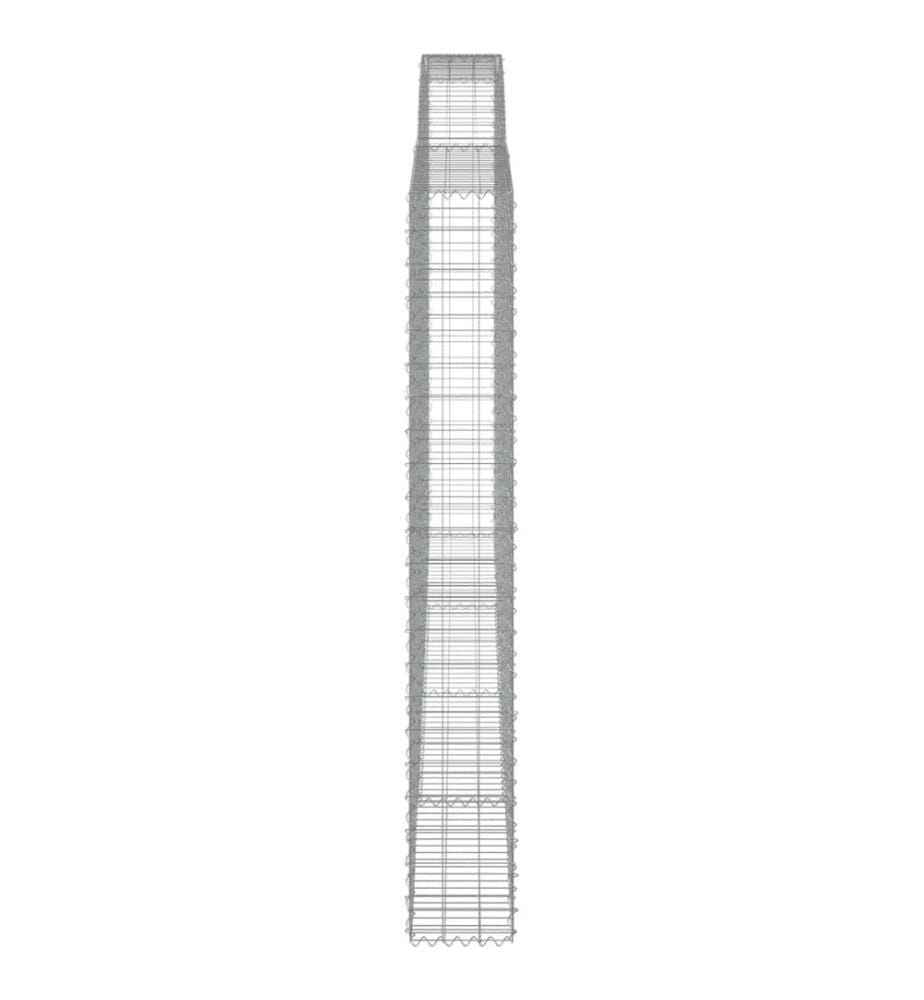 Paniers à gabions arqués 7 pcs 400x30x220/240 cm Fer galvanisé