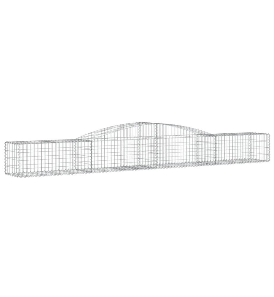Paniers à gabions arqués 25 pcs 400x50x40/60 cm Fer galvanisé
