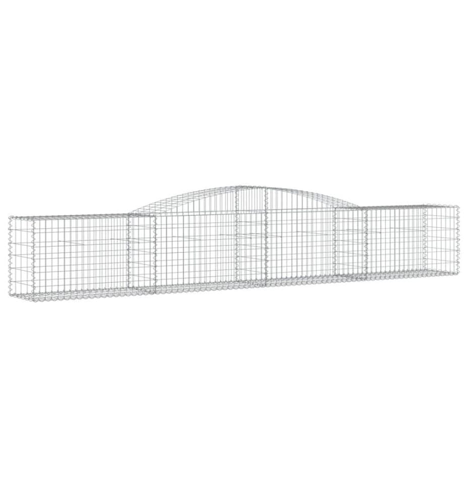 Paniers à gabions arqués 9 pcs 400x50x60/80 cm Fer galvanisé