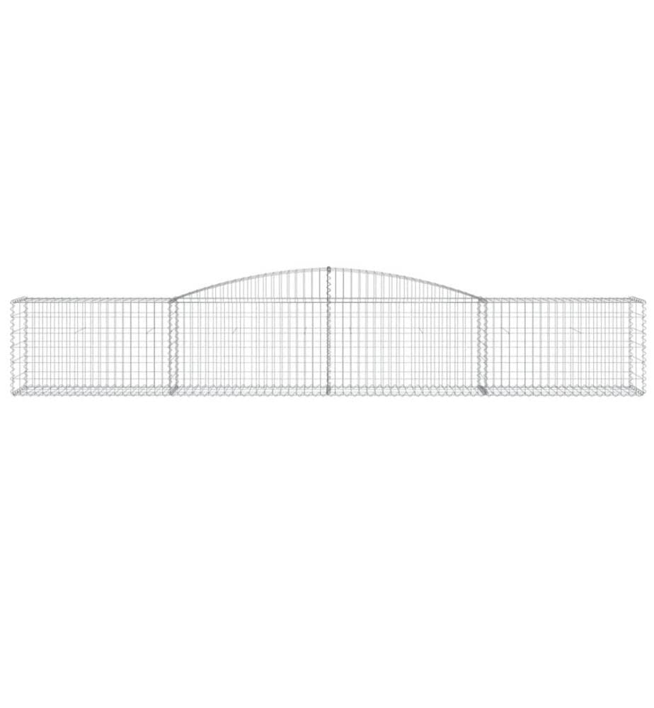 Paniers à gabions arqués 9 pcs 400x50x60/80 cm Fer galvanisé