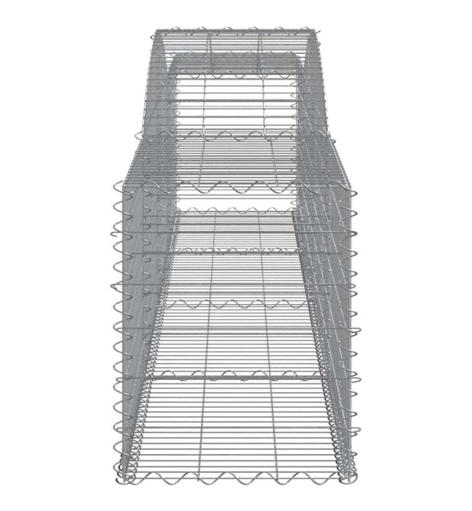 Paniers à gabions arqués 9 pcs 400x50x60/80 cm Fer galvanisé