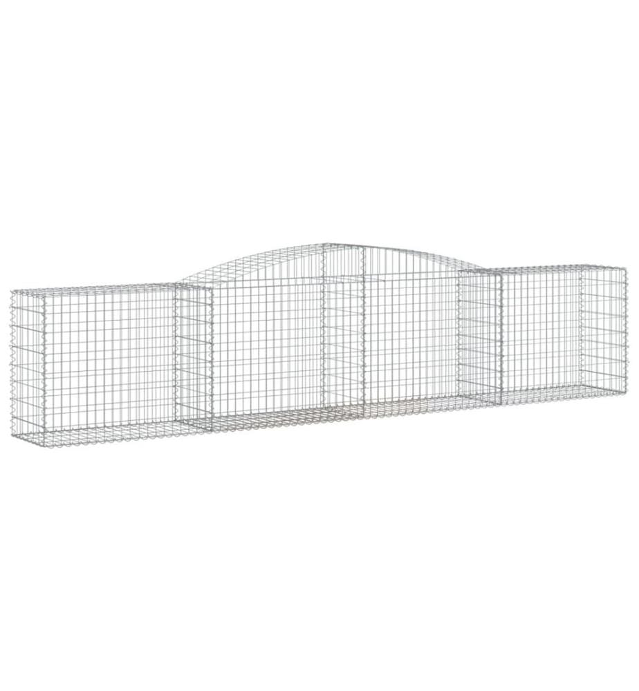 Paniers à gabions arqués 6 pcs 400x50x80/100 cm Fer galvanisé