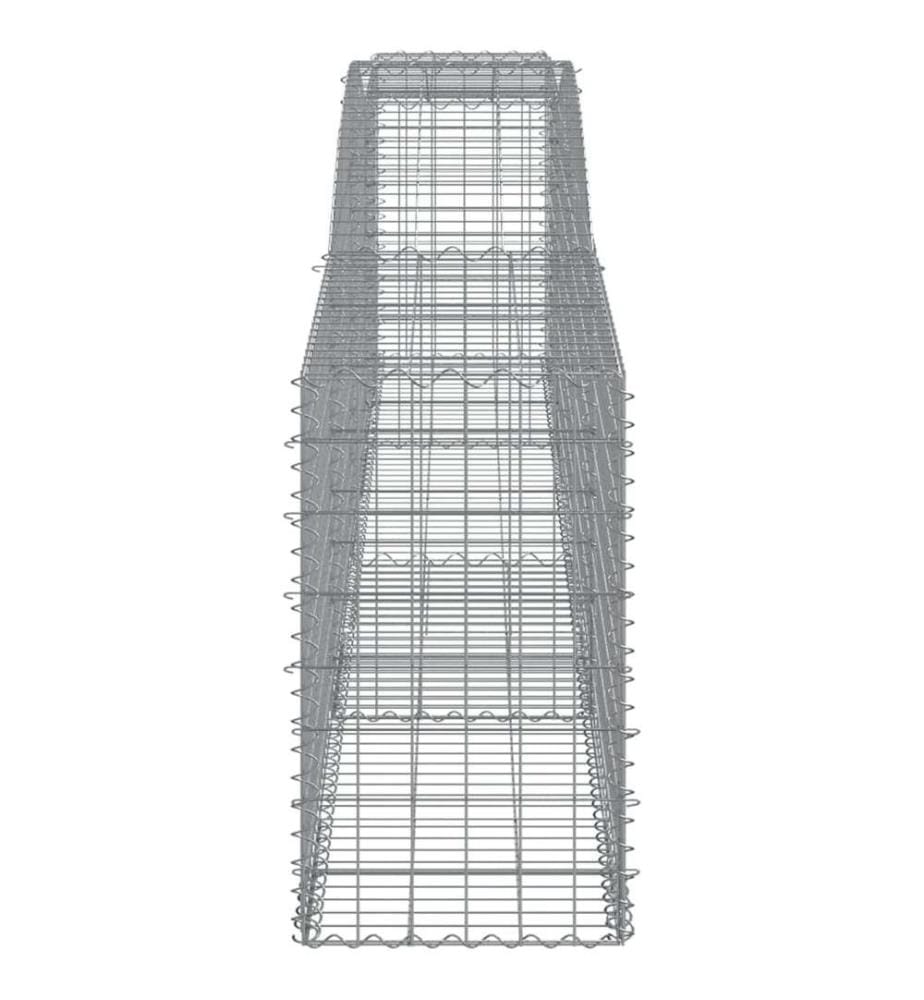 Paniers à gabions arqués 6 pcs 400x50x80/100 cm Fer galvanisé