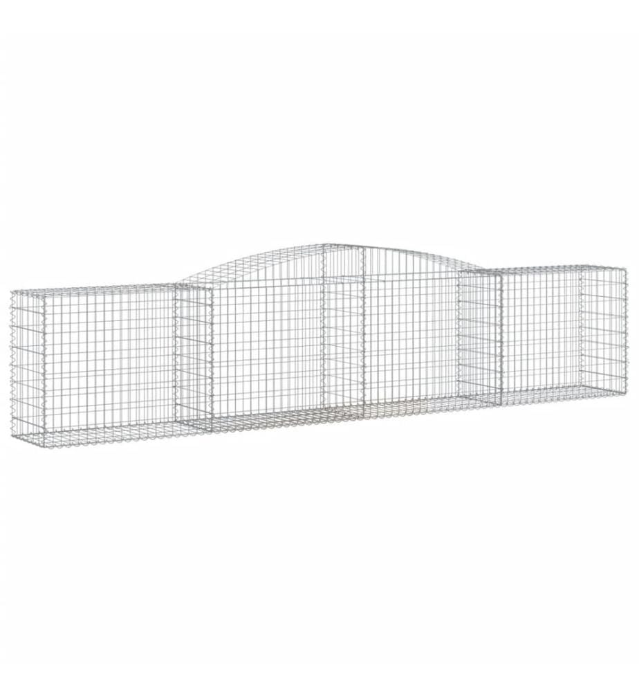 Paniers à gabions arqués 8 pcs 400x50x80/100 cm Fer galvanisé