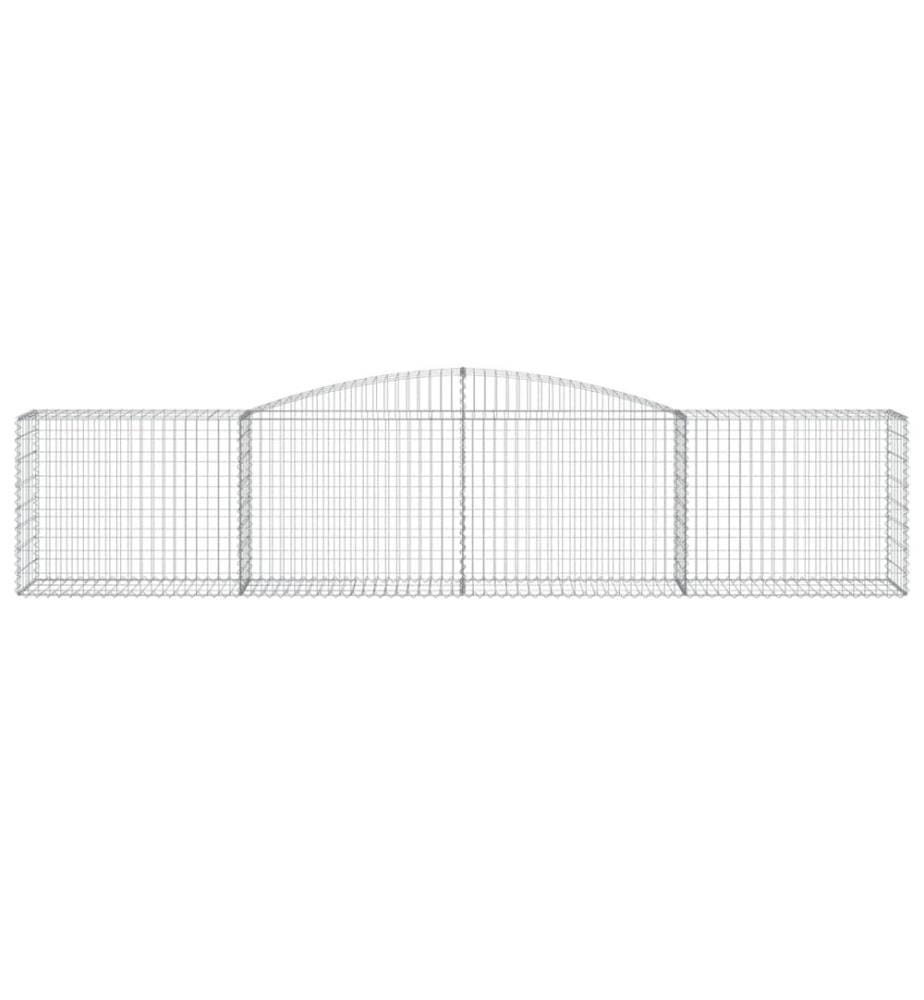 Paniers à gabions arqués 8 pcs 400x50x80/100 cm Fer galvanisé