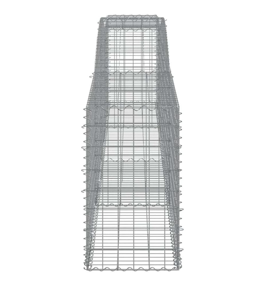 Paniers à gabions arqués 8 pcs 400x50x80/100 cm Fer galvanisé