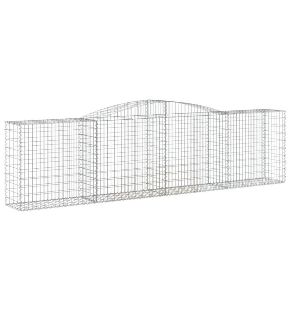 Paniers à gabions arqués 25 pcs 400x50x100/120 cm Fer galvanisé
