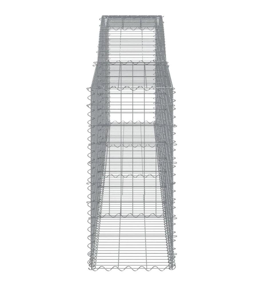 Paniers à gabions arqués 25 pcs 400x50x100/120 cm Fer galvanisé
