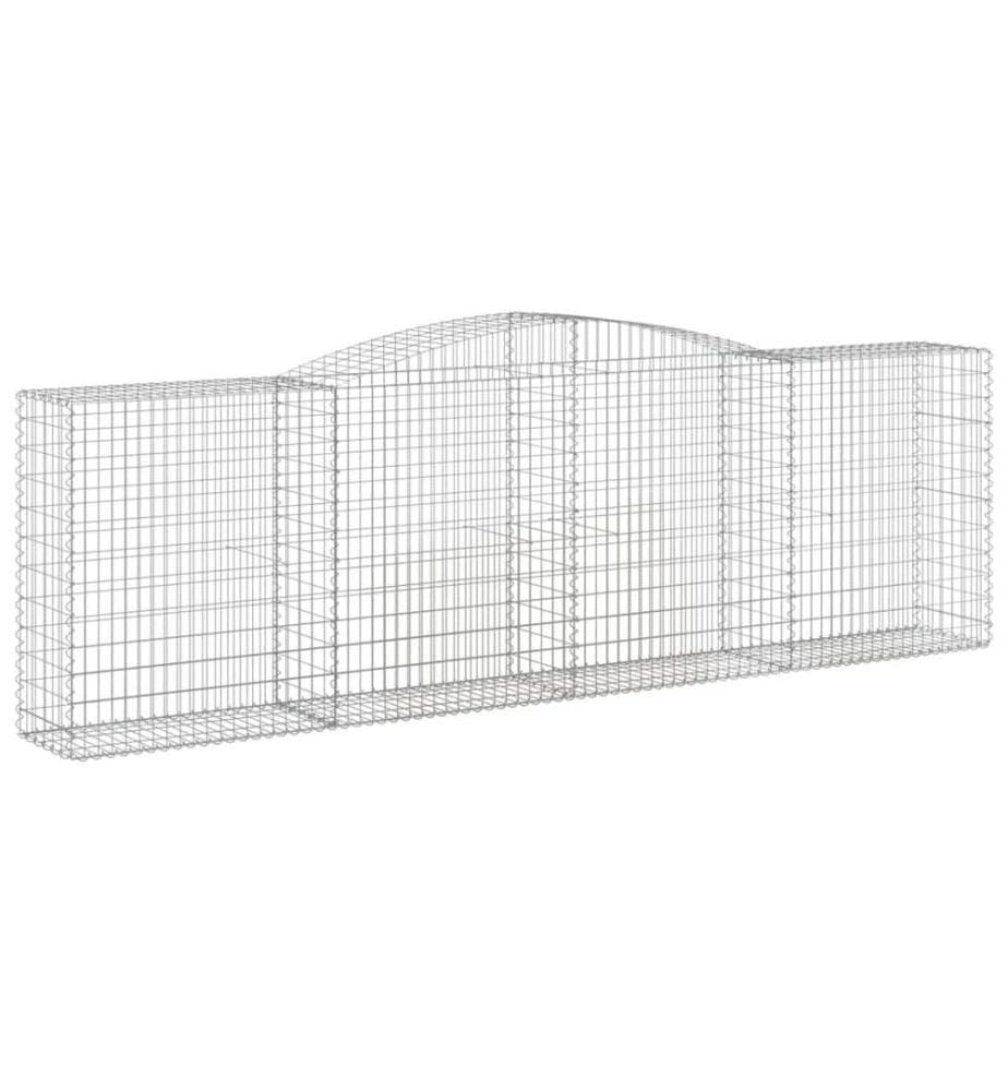 Paniers à gabions arqués 10 pcs 400x50x120/140 cm Fer galvanisé