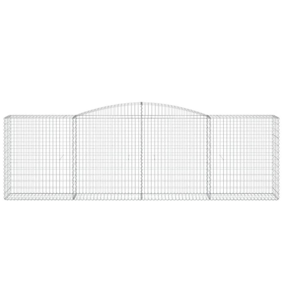 Paniers à gabions arqués 10 pcs 400x50x120/140 cm Fer galvanisé