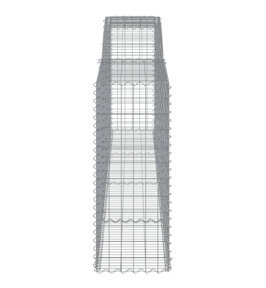 Paniers à gabions arqués 10 pcs 400x50x120/140 cm Fer galvanisé