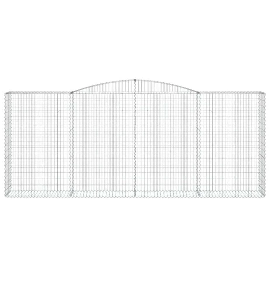 Paniers à gabions arqués 3 pcs 400x50x160/180 cm fer galvanisé