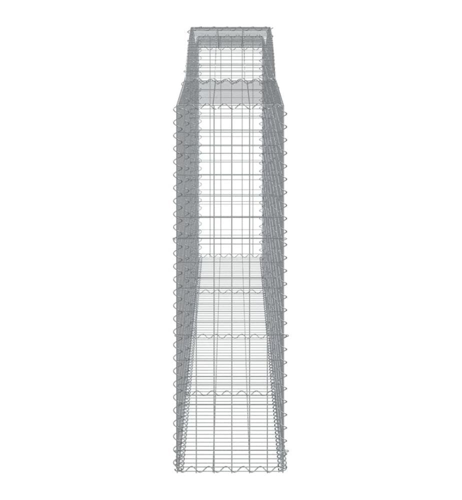 Paniers à gabions arqués 3 pcs 400x50x160/180 cm fer galvanisé